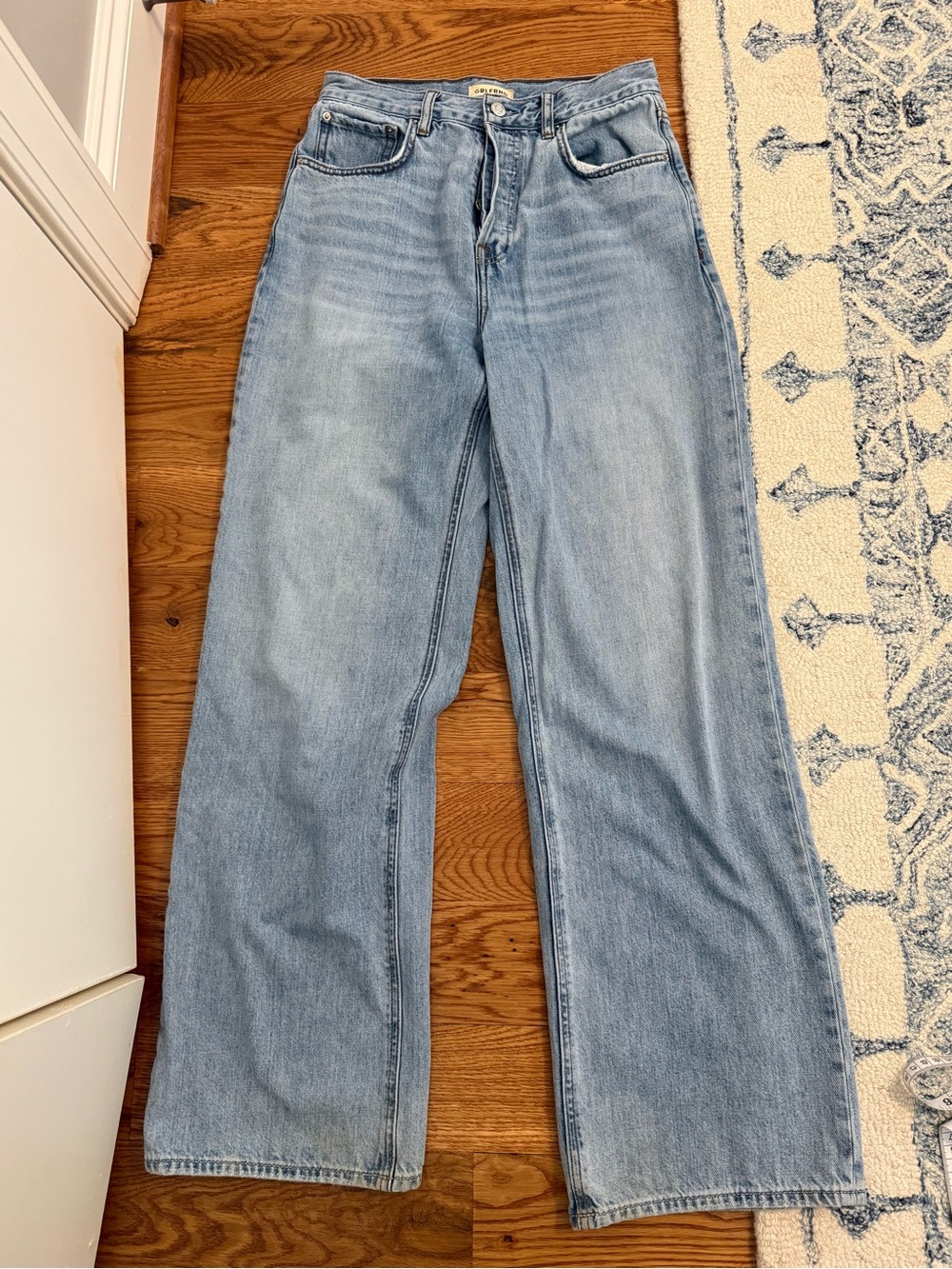 GRLFRND Brooklyn High Rise Loose Straight Jeans Size 27